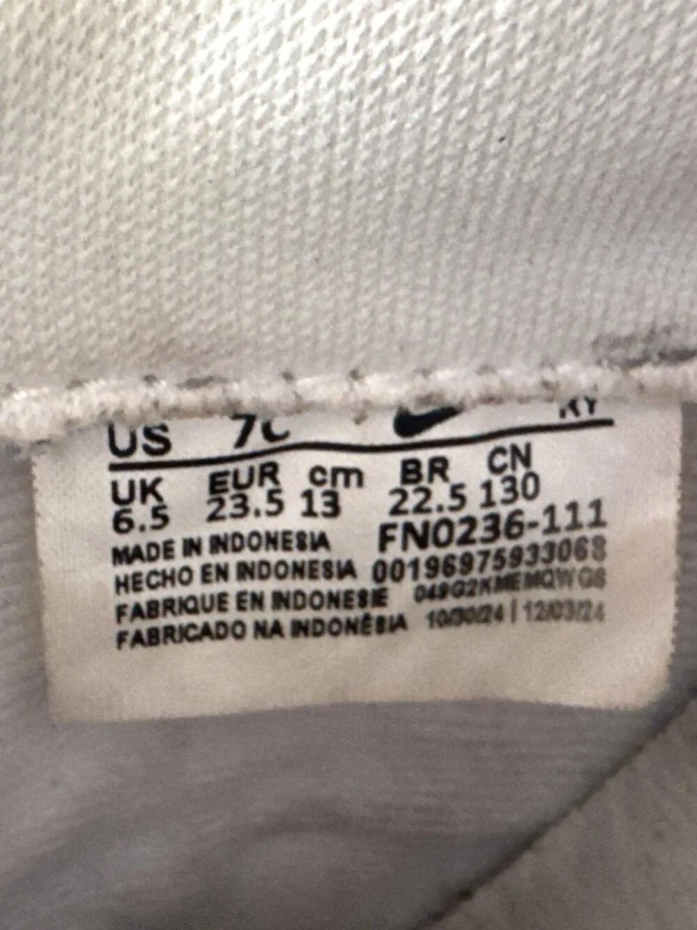 Nike Air Force 1 Low EasyOn Shoes Toddler 7C Triple White Leather FN0236-111